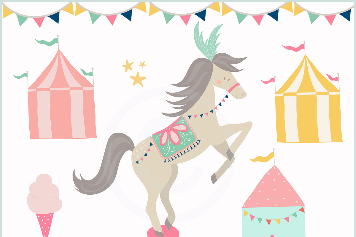 Circus Clip Art - Carnival Clip Art, an Animal Illustration by Hello Muse Design (Photo 3 of 4)