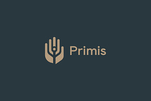 Abstract hand palm man logo, a Templates & Theme by Himalia1