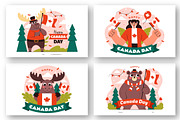 9 Happy Canada Day Illustration, a Seasonal Illustration by denayunebgt (Thumbnail 2 of 3)