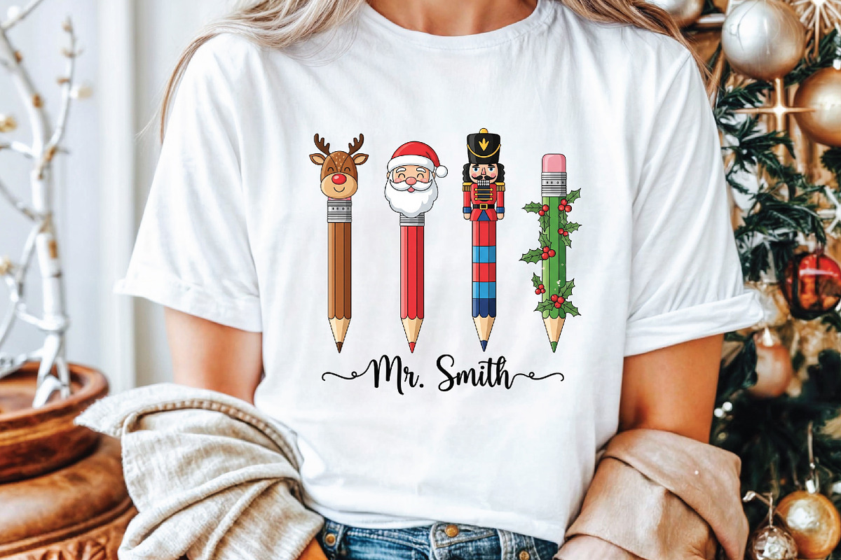 Christmas Pencils Png,teacher, an Illustration by Libby Wishes (Photo 5 of 5)
