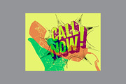 Call Now! Vector retro poster set., a Technology Illustration by PoPaShop (Thumbnail 5 of 8)