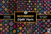Multicolor Chikankari Embroidery, a Pattern Graphic by Creative Store (Thumbnail 1 of 5)