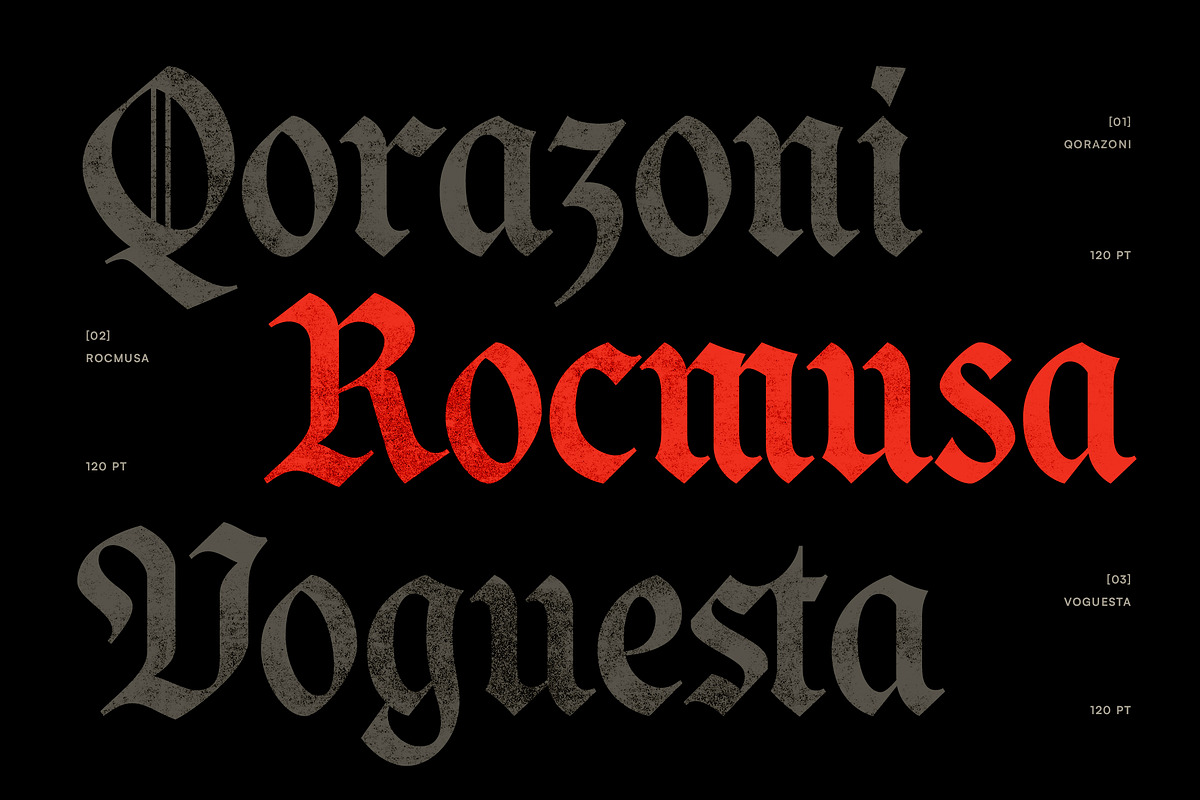 Devonxa - Modern Blackletter Font, a Blackletter Font by Typia Nesia (Photo 4 of 12)