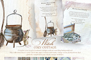 Authentic Cozy Witch Cottage Clipart, a Seasonal Illustration by ArtCreationsDesign (Thumbnail 19 of 23)