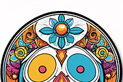 Boho Psychedelic&Sugar Skull Sticker, an Illustration by ETARA by Mea Hau (Thumbnail 5 of 7)