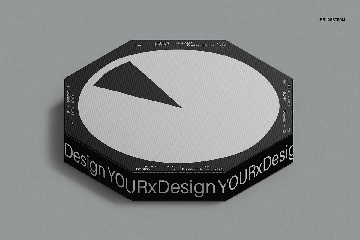 Pizza Box Mockup, a Packaging Mockup by Renderteam (Photo 3 of 10)