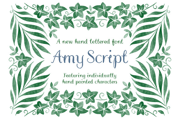 Amy Script Hand Lettered Font preview 7