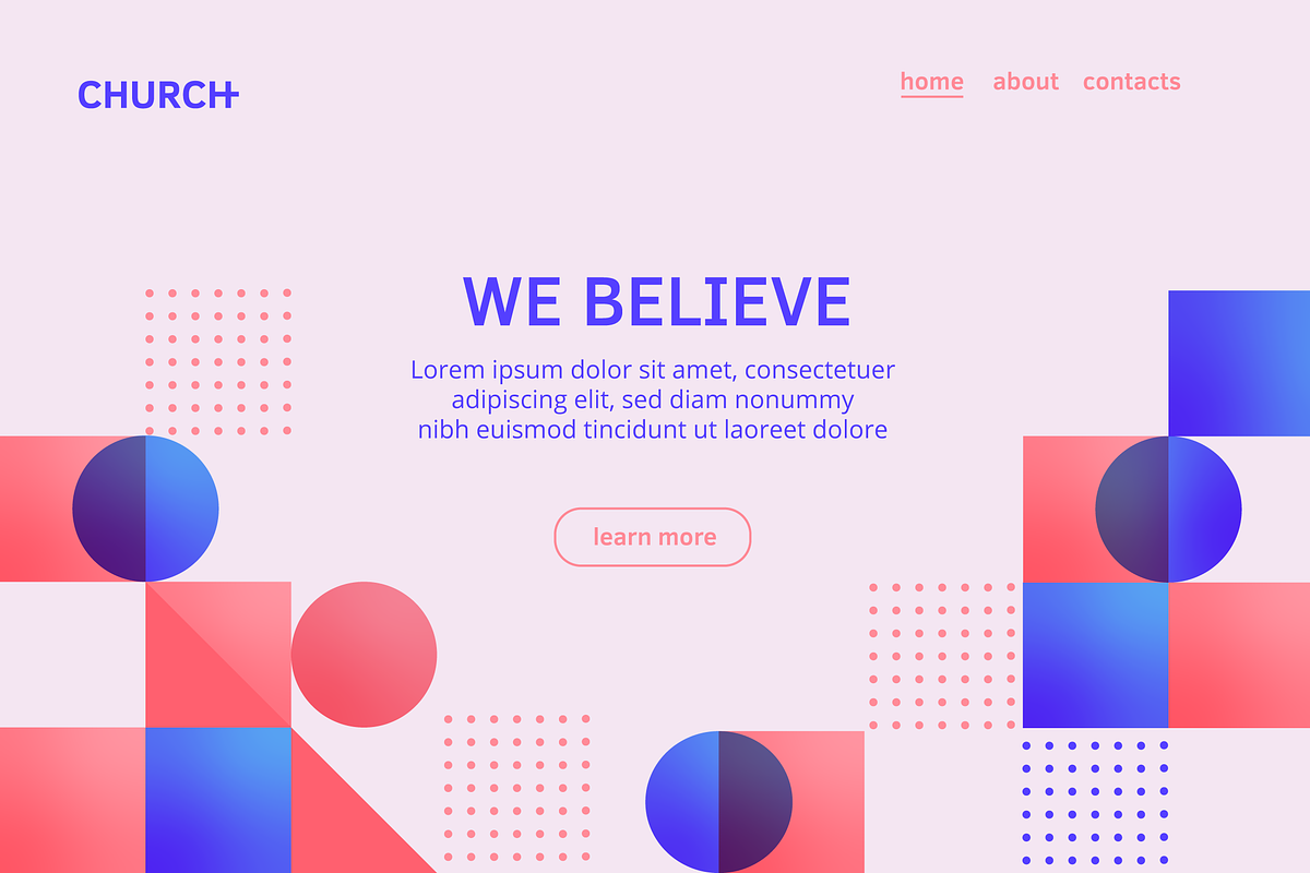 Geometric Landing Page Template, a Landing Page Template by Wild Ones (Photo 3 of 3)