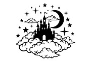 Fantasy Castle Cloud Moon Bundle, an Object Illustration by Gaye Art (Thumbnail 30 of 30)