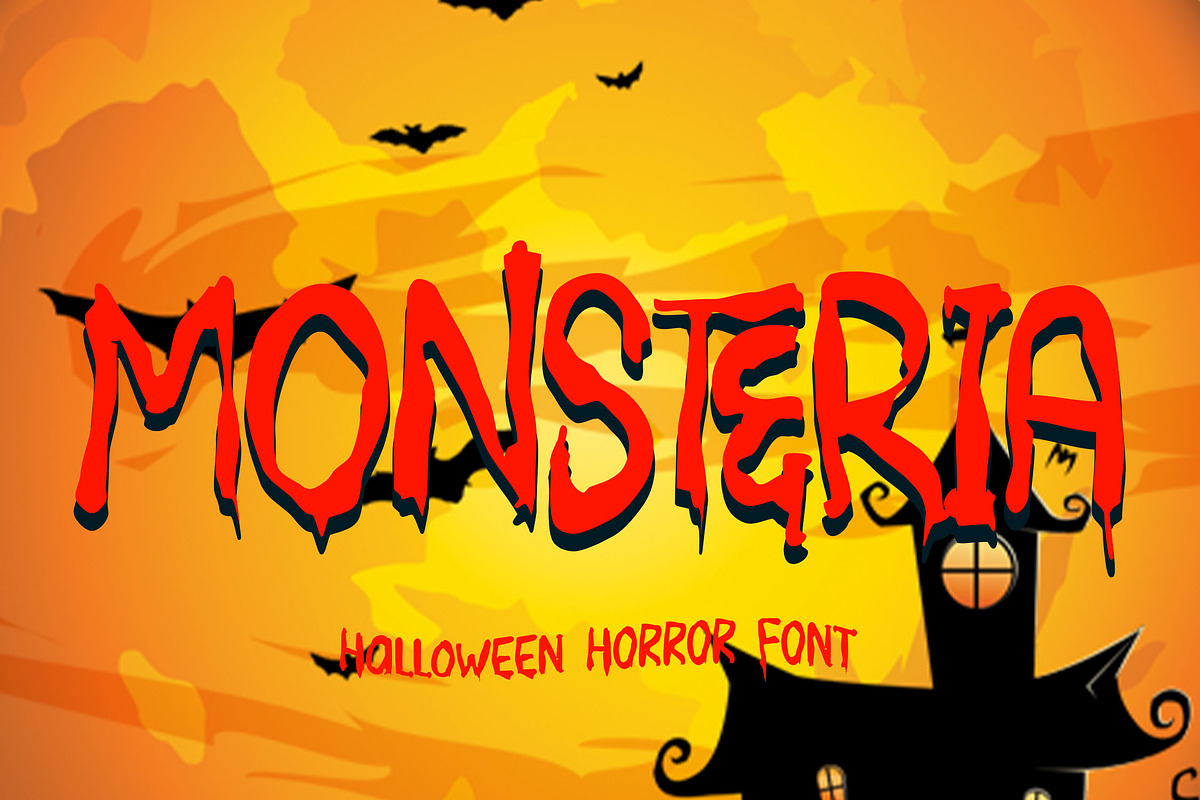 MONSTERIA - Halloween Font, a Font by NTC Graphic (Photo 1 of 8)