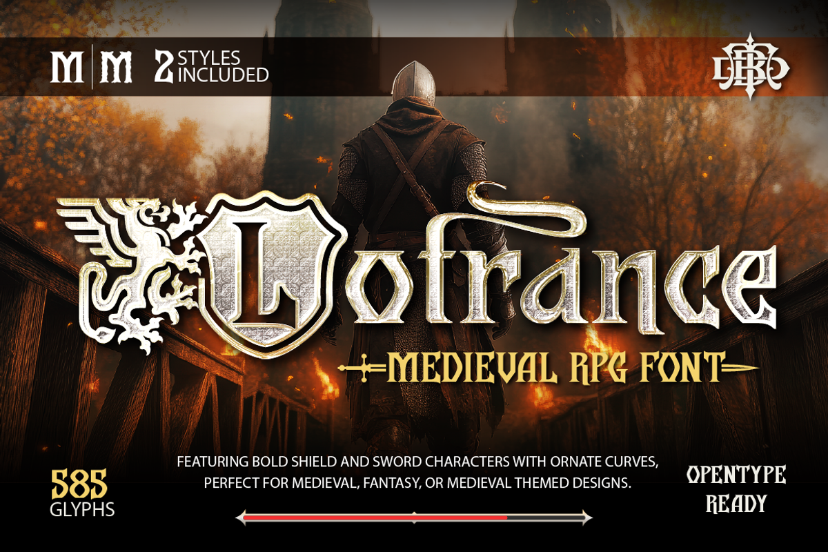 Lotrance, a Serif Font by Burntilldead (Photo 1 of 12)