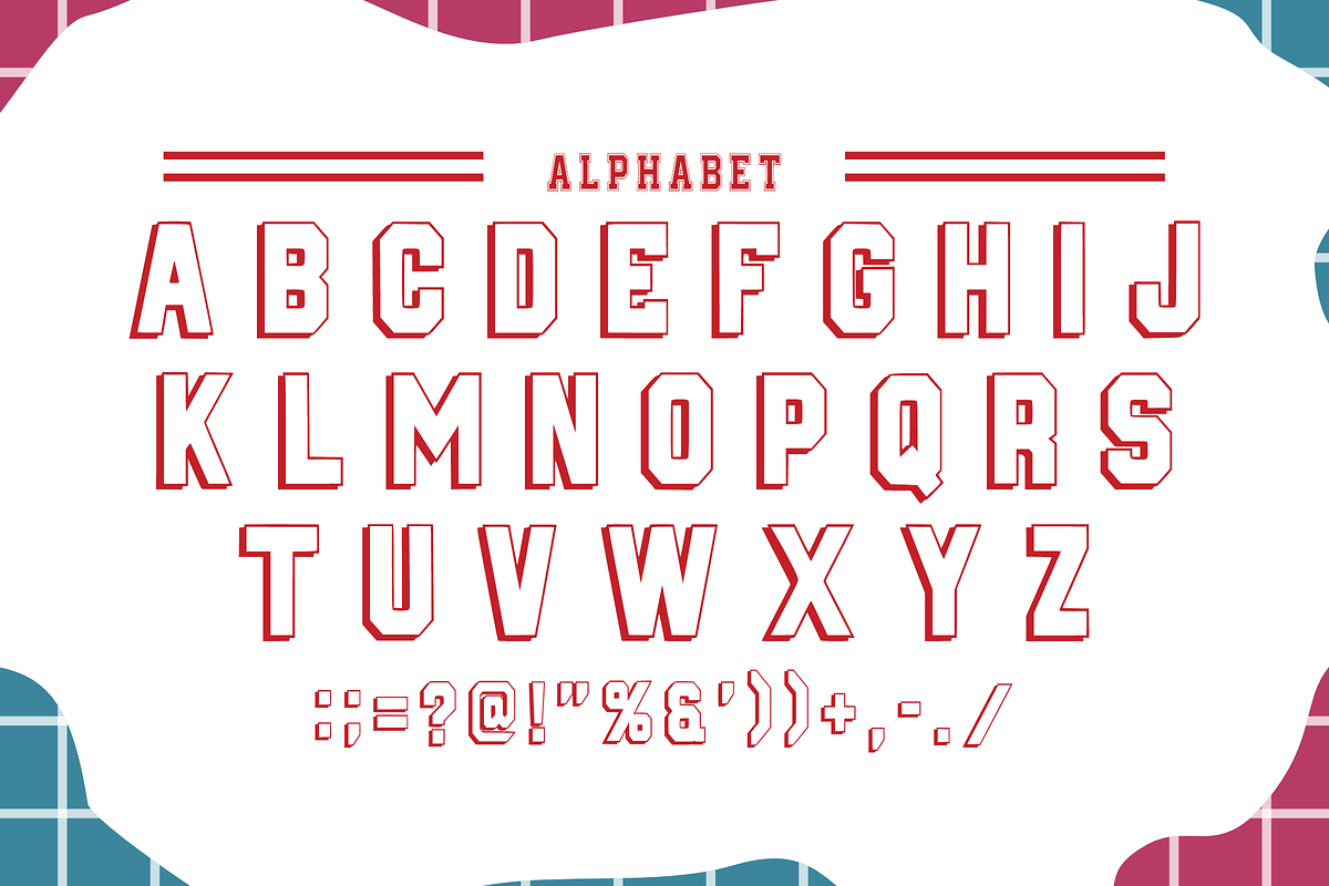 Sports Outline - Display Font, a Slab Serif Font by KiddoGlyphs Studio (Photo 4 of 5)