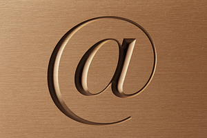 Carved Wood Text Mockup Template