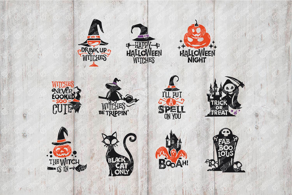 Halloween Quote and Cutting SVG DXF, an Illustration by defarmerdesign (Photo 4 of 5)