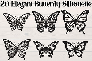 Elegant Butterfly Silhouette, an Object Graphic by Designer_Momina