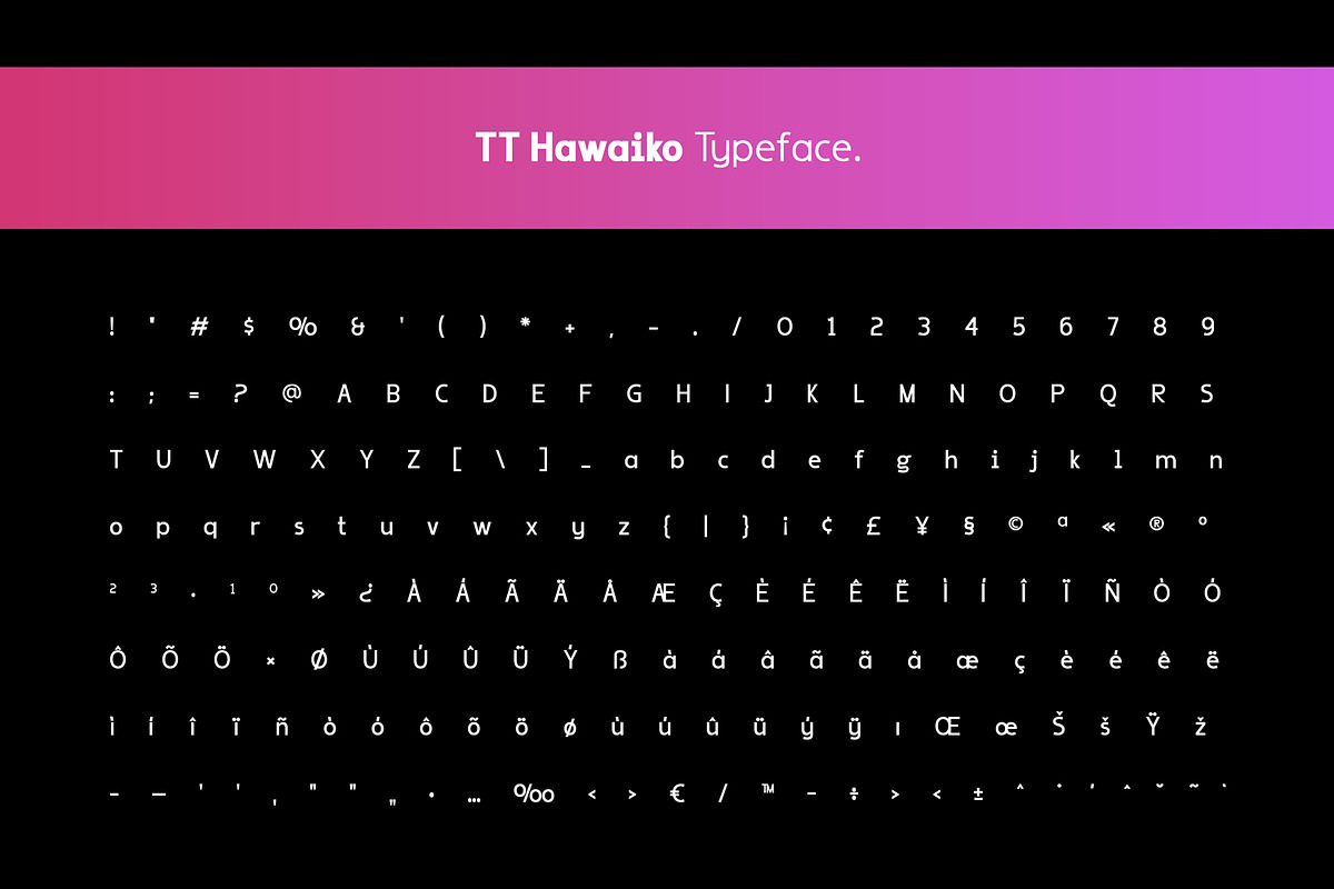 TT Hawaiko Typeface, a Sans Serif Font by Foxtype (Photo 5 of 5)