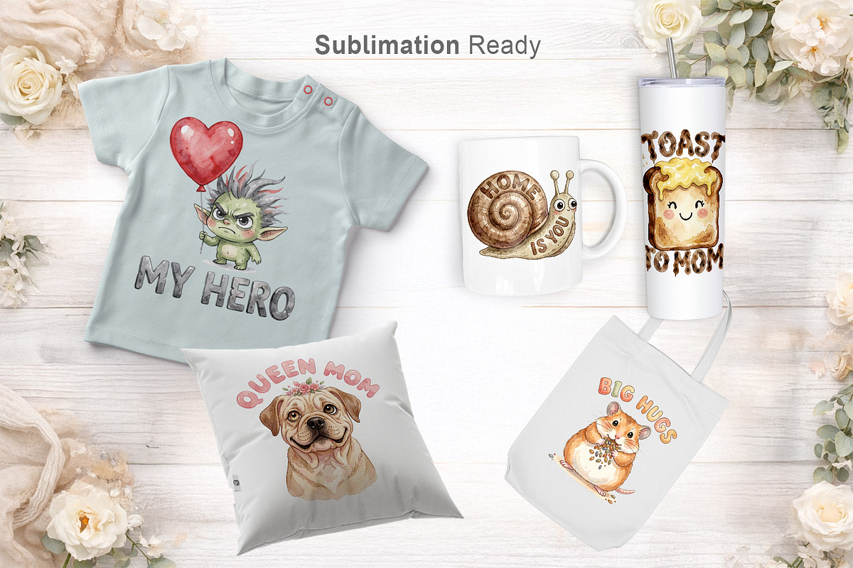 Ugly Cute Mother’s Day PNG Bundle, an Illustration by Artnoy (Photo 6 of 8)