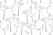 Vector set with flamingos, a Background Graphic by lycka (Thumbnail 3 of 4)