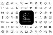 Science line icons set, an Outline Icon by AIWD (Thumbnail 1 of 2)