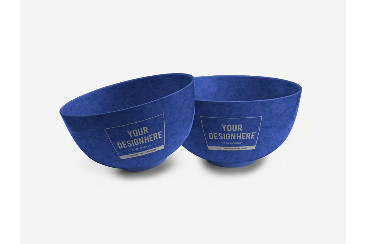 Ceramic Bowl Mockup Template Set, a Household Mockup by DesignRushMarket (Photo 2 of 11)