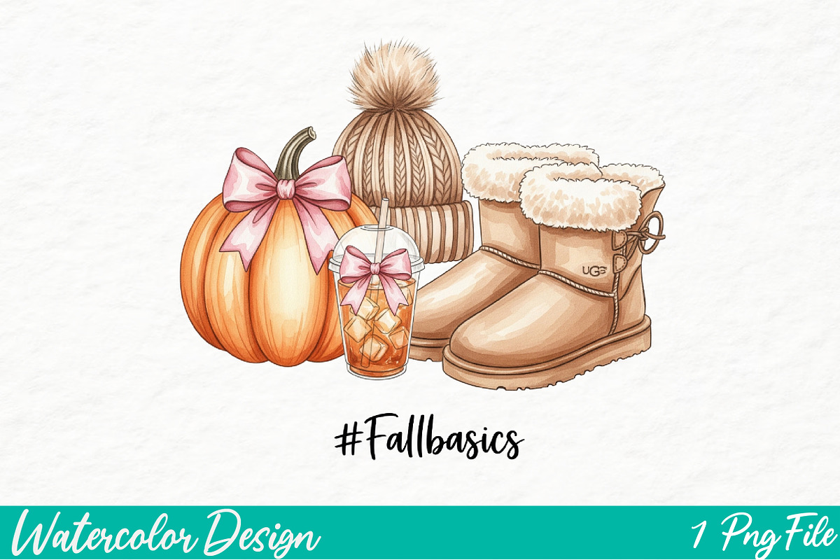 Fall basics png, an Illustration by Watercolor design (Photo 1 of 3)