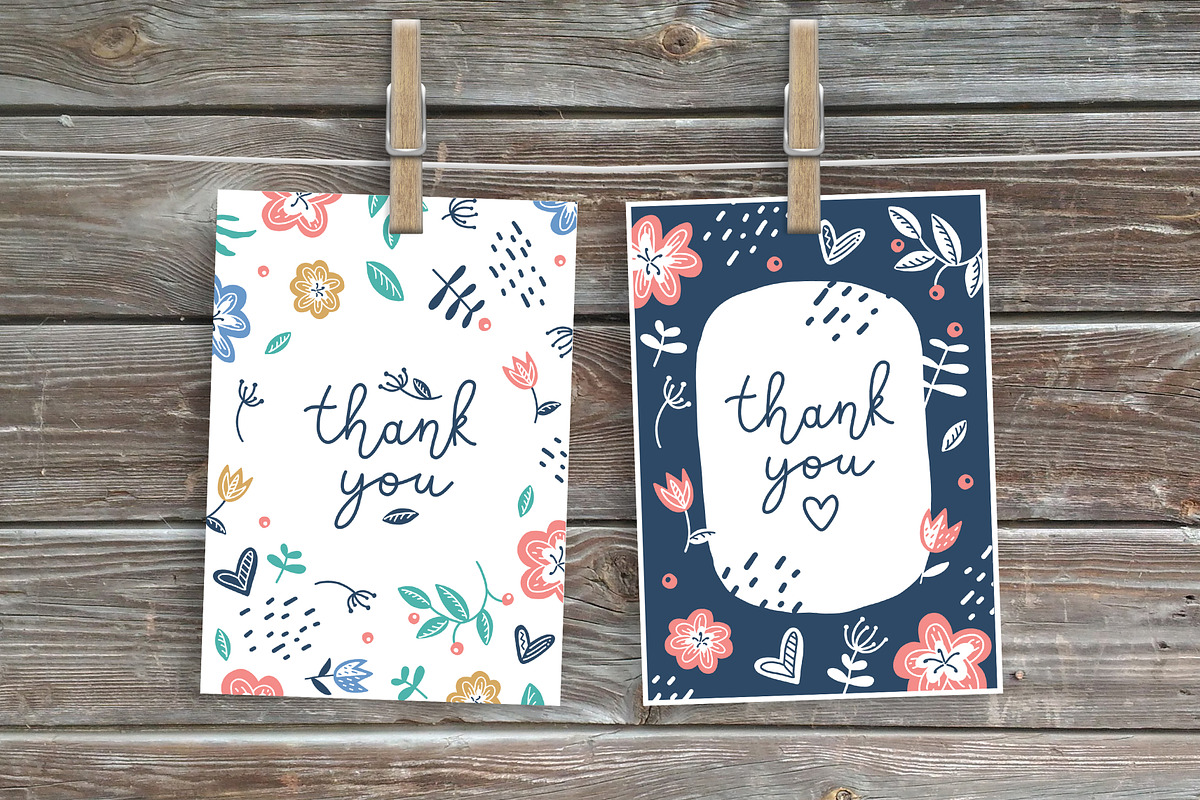 Scandinavian flowers vector bundle, a Texture Illustration by redcollegiya design (Photo 6 of 9)