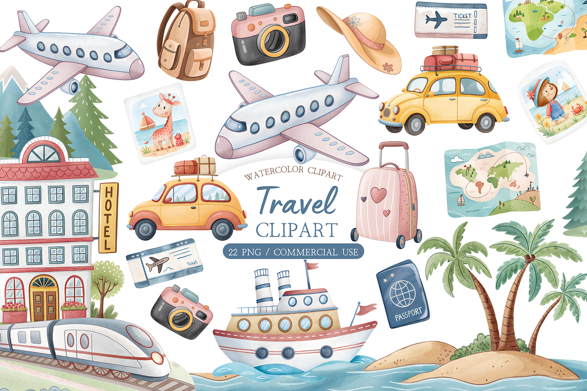 Summer Travel Planner Graphics, an Illustration by MockupWizard (Photo 1 of 5)