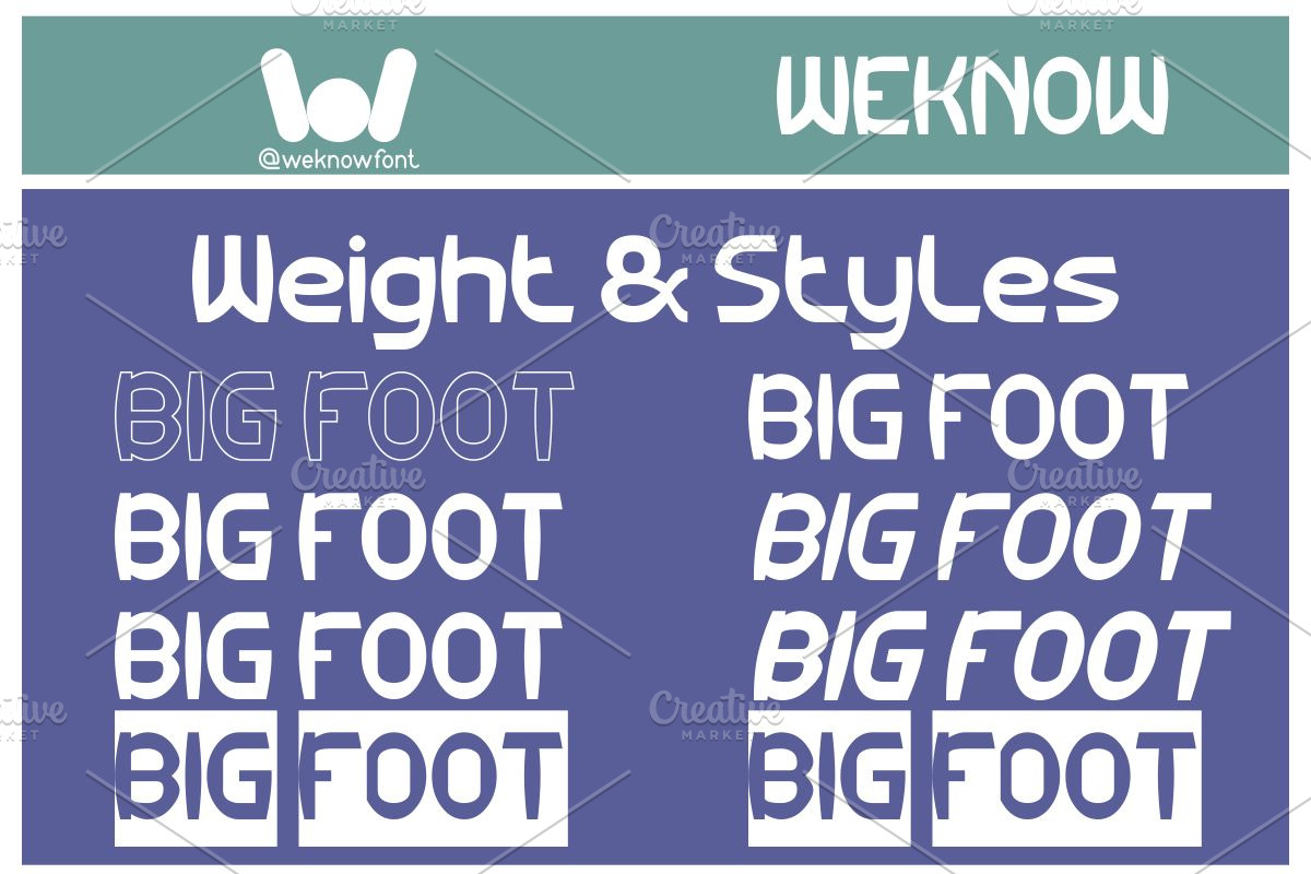 Big Foot font, a Font by weknow (Photo 7 of 8)