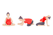 9 yoga poses for pregnant women, an Object Graphic by Olga Bonitas (Thumbnail 3 of 5)