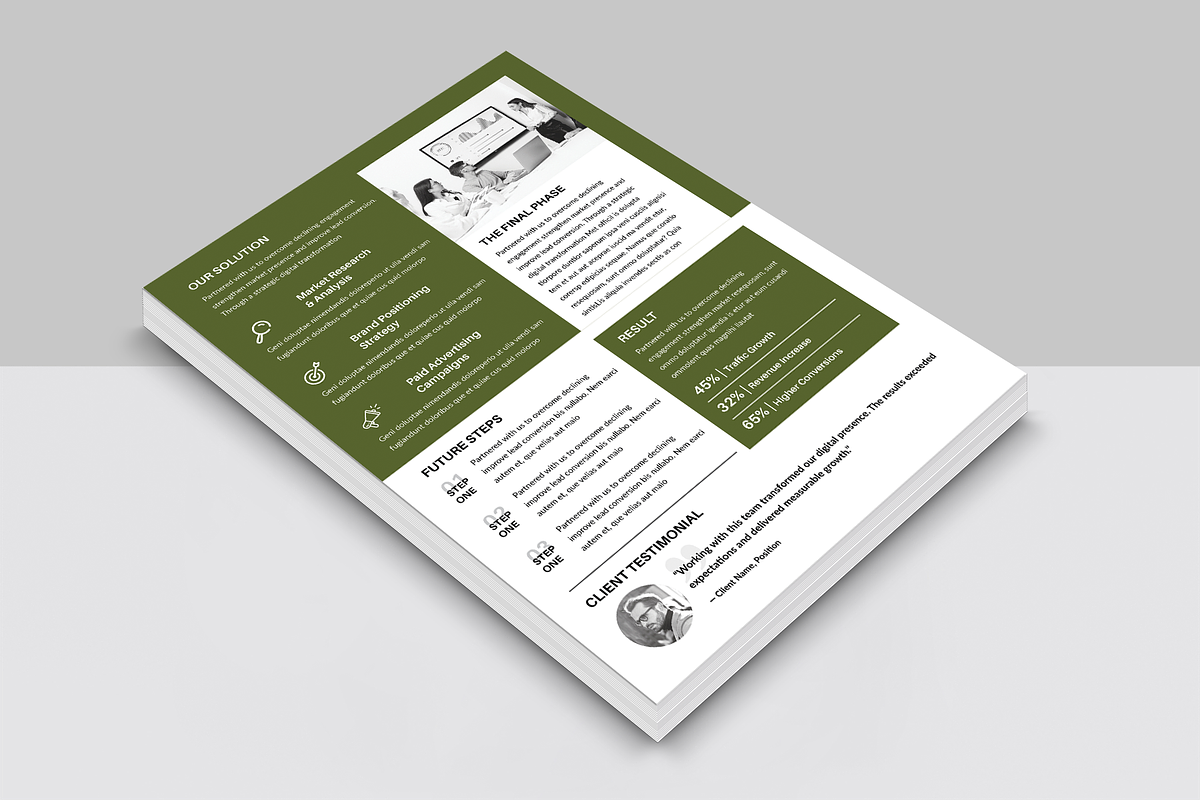 Case Study Template, a Flyer Template by ArtisticLand (Photo 3 of 6)