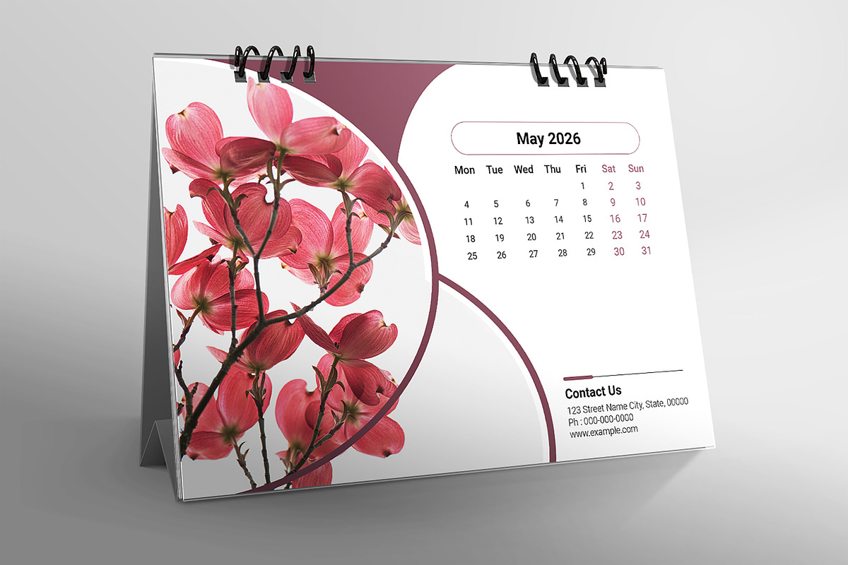 Desk Calendar 2026, a Stationery Template by crazyOWL (Photo 3 of 6)