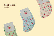Worms and apples Watercolor patterns, a Pattern Graphic by Lagniappe Art (Thumbnail 7 of 9)