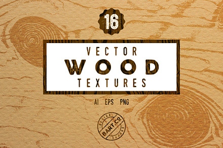 16 Vintage Wood Textures, a Texture Graphic by Bart Wesolek