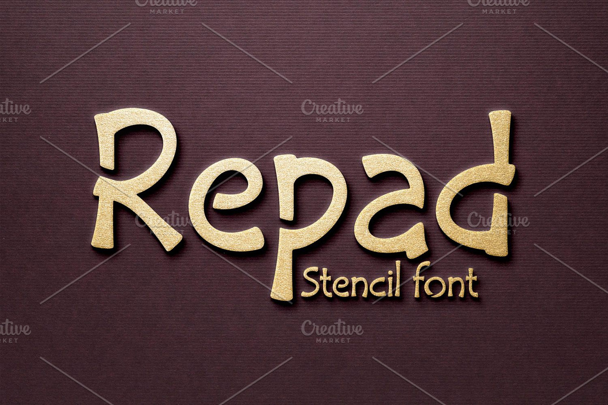 Repad Stencil, a Serif Font by Digital Typeface Studio (Photo 1 of 5)