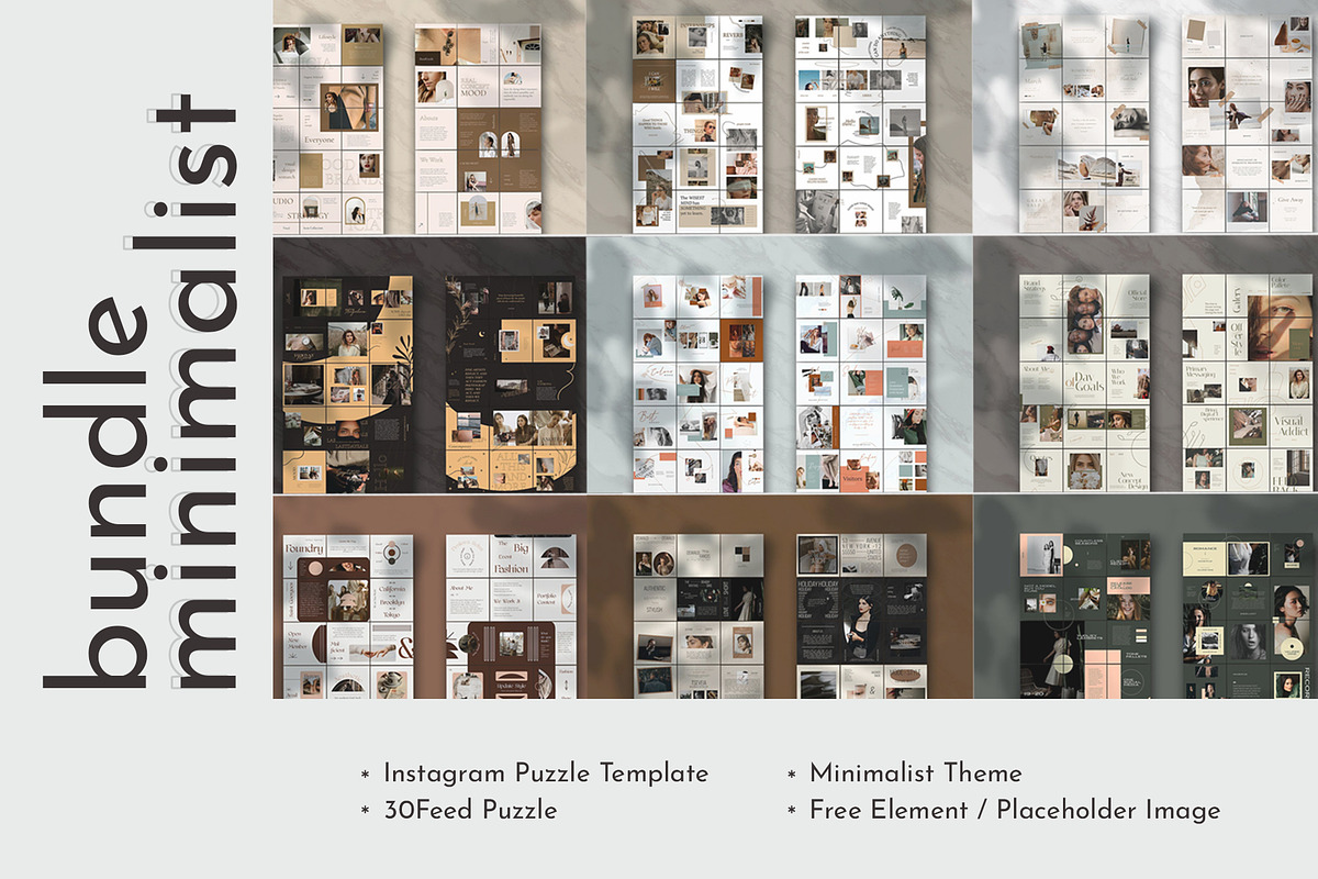 Bundle Minimalist Instagram Vol1, a Social Media Template by Azruca