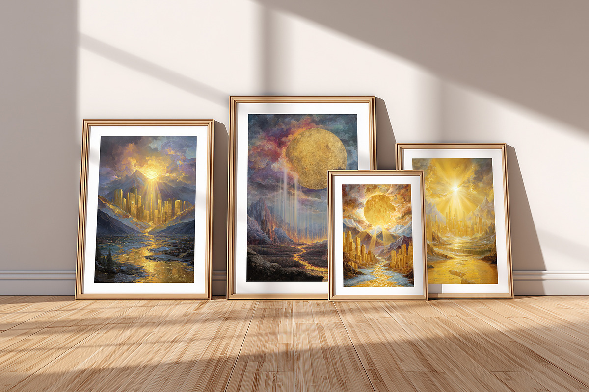 Golden Radiance Illustration, a Decorative Illustration by Housui Patterns (Photo 9 of 12)