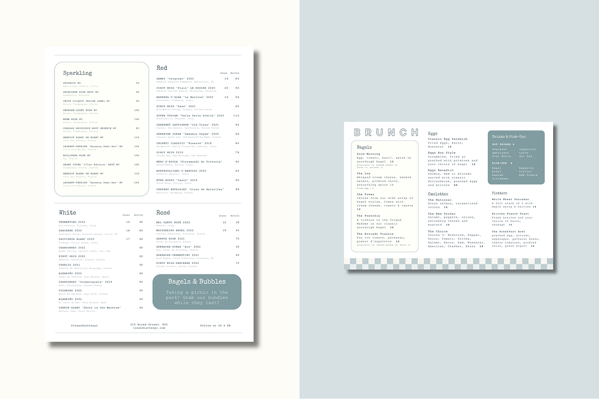 Premium Restaurant Menu Template Set, a Branding & Logo Template by Soigné Branding Studio (Photo 5 of 7)