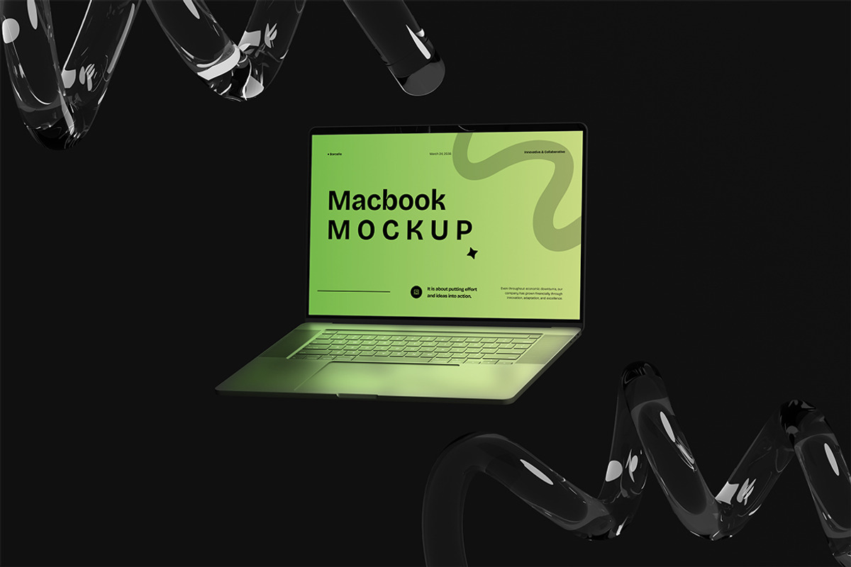 Macbook Mockup, a Mac Mockup by HanaSaka_Studio (Photo 5 of 5)