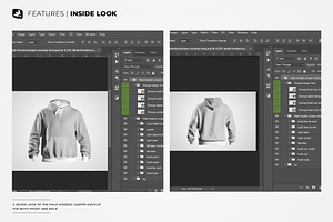 Male Hooded Jumper Mockup