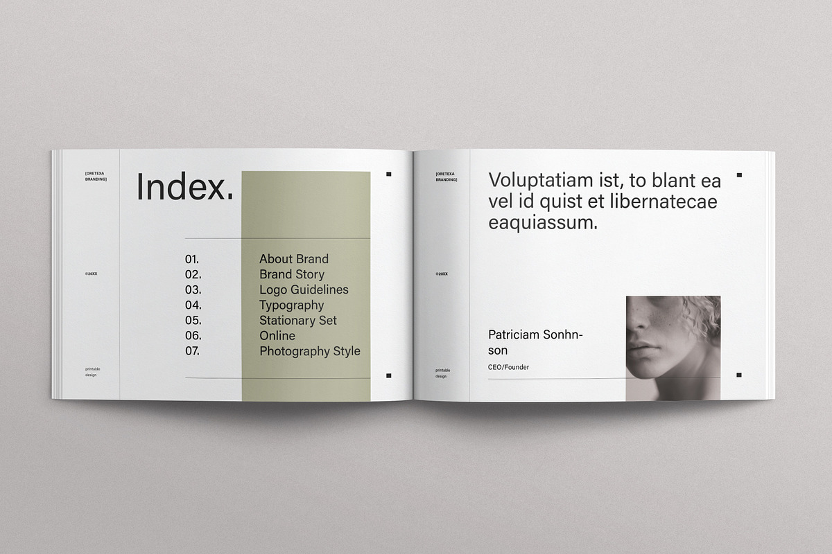 Creative Brand Identity Guidelines, a Brochure Template by E-Type (Photo 2 of 12)