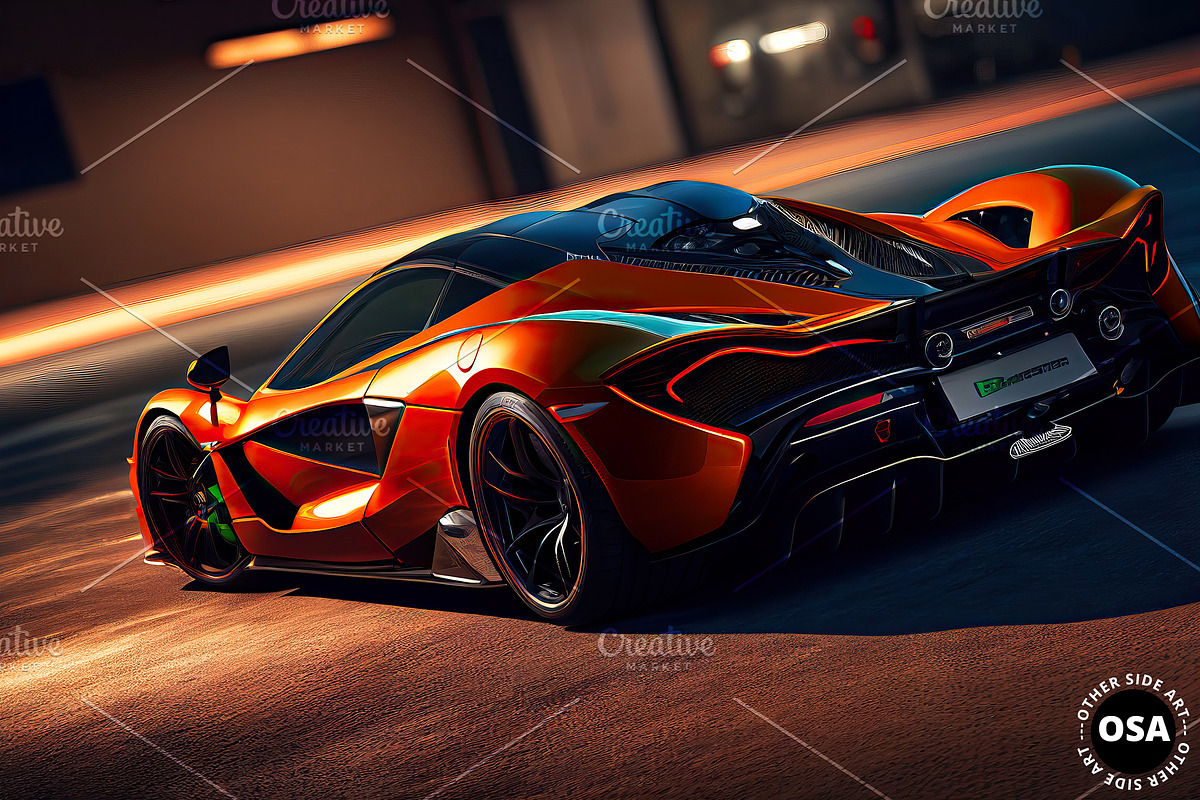 Supercar in the City Illustration, a Wallpaper Graphic by Other Side Art (Photo 4 of 8)