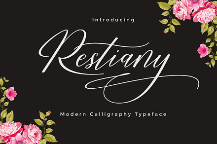 Restiany Script, a Script Font by cooldesignlab