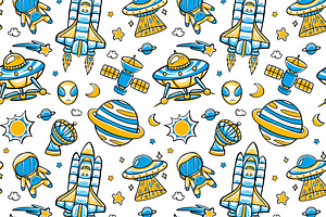 Space Seamless Pattern Pack