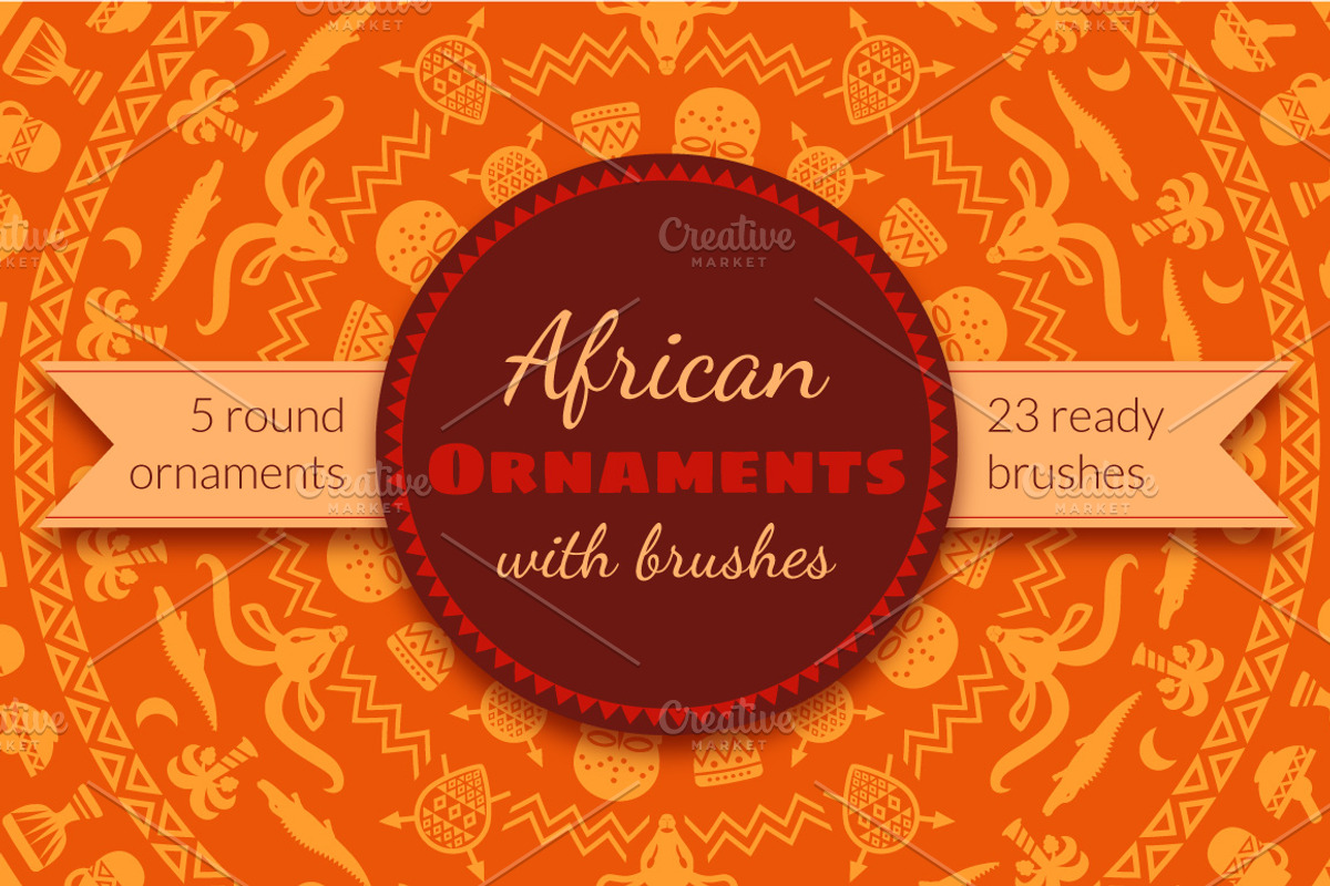 African Tribal Ornaments & Brushes, a Pattern Graphic by Lianella's Shop (Photo 1 of 5)