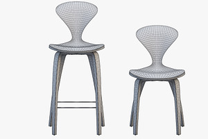 Norman Cherner Chairs 3d Model