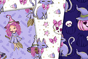 Pink Halloween patterns, a Pattern Graphic by DarinaDigital (Thumbnail 4 of 6)