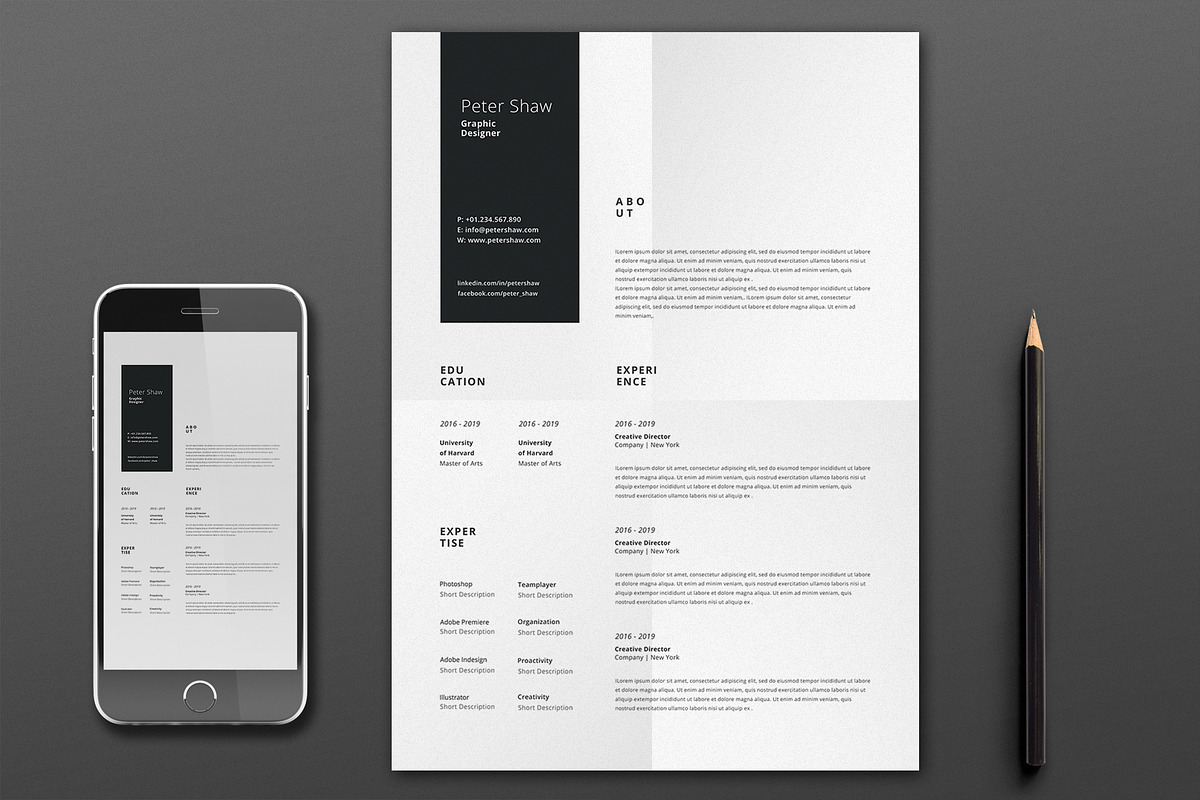 Peter Resume Template, a Resume Template by Nina Shaw (Photo 1 of 11)