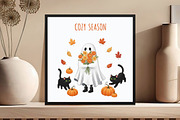 Cozy Season Png,Ghost Cat Png, an Illustration by DreamCafeArt (Thumbnail 4 of 7)