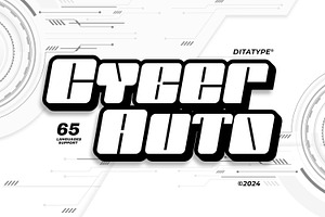 Cyber Auto, a Symbol Font by Ditatype