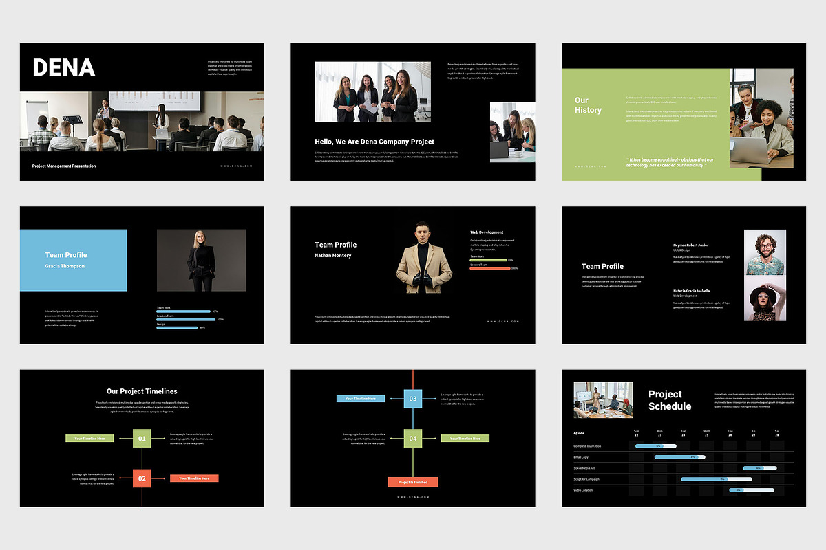 Dena Project Management GoogleSlides, a Presentation Template by Punkl Camp (Photo 6 of 9)